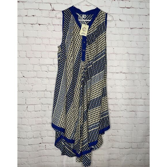 INDIA EMPORIUM Womens Tent Dress One‎ size Rayon Blue Bohemian - Picture 2 of 10